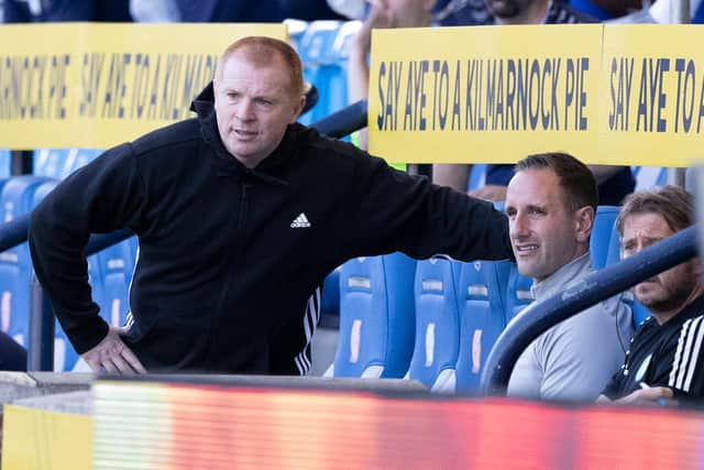 Neil Lennon with then Celtic assistant John Kennedy earlier in the season. The man who has now taken over as interim following the Irishman's departure as Celtic manager expressed sympathy over the "exhausting" abuse that he praised Lennon for never allowing to overwhelm him.  (Photo by Craig Williamson / SNS Group)