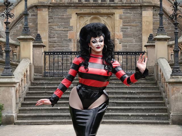 Ellie Diamond in her Beano drag costume, worn on RuPaul's Drag Race UK, which has been acquired by a museum in her home town of Dundee (Photo: Leisure and Culture Dundee/PA Wire).