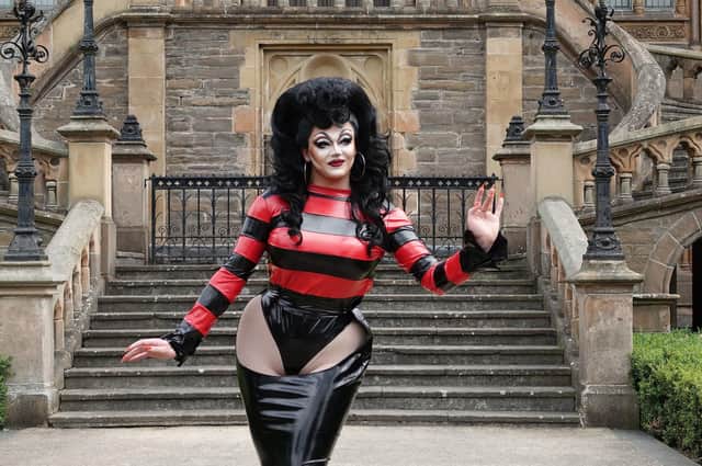 Ellie Diamond in her Beano drag costume, worn on RuPaul's Drag Race UK, which has been acquired by a museum in her home town of Dundee (Photo: Leisure and Culture Dundee/PA Wire).