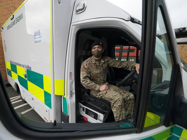 Soldiers have been deployed to help drive ambulances in Scotland since September. Picture: PA Media