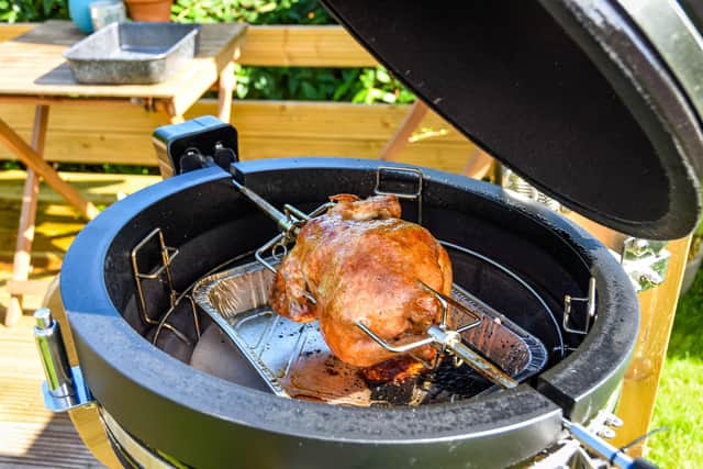 Kamado Rotisserie Chicken