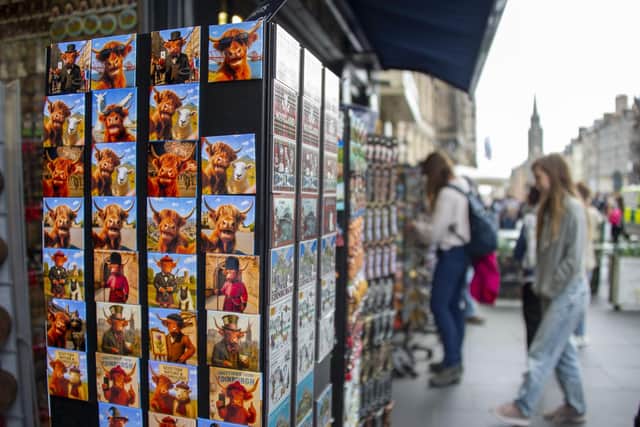 The Royal Mile in Edinburgh is heaving with identikit shops selling 'tourist tat' (Picture: Lisa Ferguson)