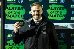 Kyle Steyn was named player of the match for his two-try display in Glasgow Warriors' 42-10 win over Benetton in the BKT United Rugby Championship. (Photo by Ross MacDonald / SNS Group)