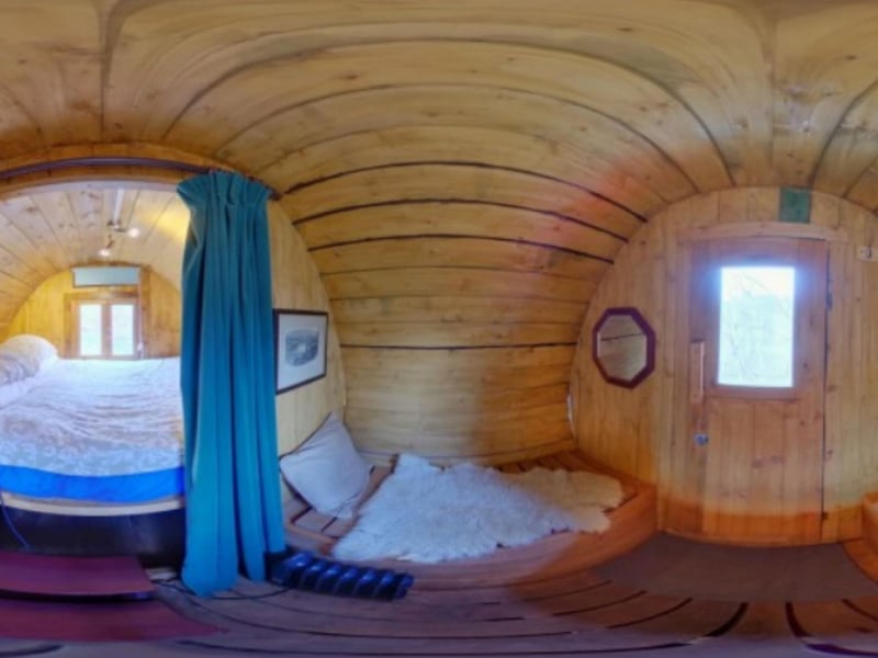 The Captain's Cabin is a luxury glamping pod with firepit and barbecue.