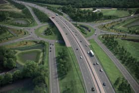 An artist's impression of the proposed Sheriffhall roundabout flyover.