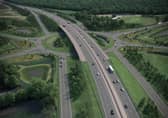 An artist's impression of the proposed Sheriffhall roundabout flyover.