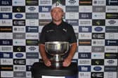 Graeme Robertson shows off the trophy after winning the Leven Links Classic on the Tartan Pro Tour. Picture: Tartan Pro Tour