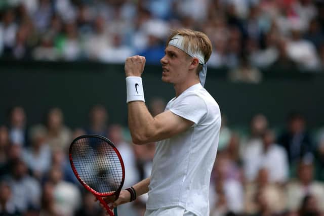 Shapovalov celebrates a pulverising winner