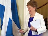 Nicola Sturgeon announced the economic plans the Scottish Government has for an independent Scotland at Bute House.(Picture: Andrew Milligan - Pool/Getty Images)