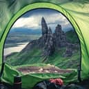 Camping at the top of Old Man of Storr, Scotland. Image: Shaiith/Adobe Stock