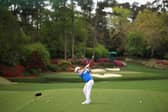 Bob MacIntyre of Scotland plays his shot from the 12th tee during the second round of the Masters at Augusta National Golf Club. Picture: Mike Ehrmann/Getty Images.