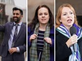 The three SNP leadership candidates: Humza Yousaf, Kate Forbes and Ash Regan