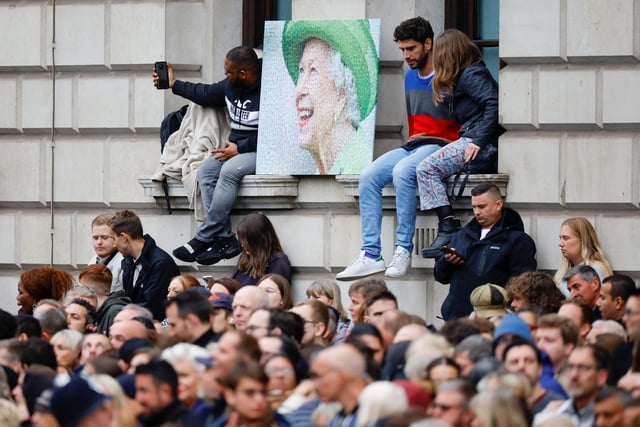 The crowd in London ahead of the State Funeral of Queen Elizabeth II. Picture date: Monday September 19, 2022.