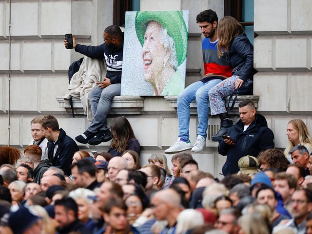 The crowd in London ahead of the State Funeral of Queen Elizabeth II. Picture date: Monday September 19, 2022.