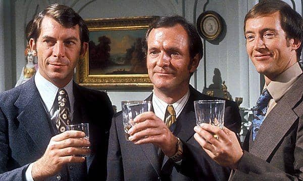 Cheers ... Richard Easton, Patrick O'Connell and Robin Chadwick were The Brothers