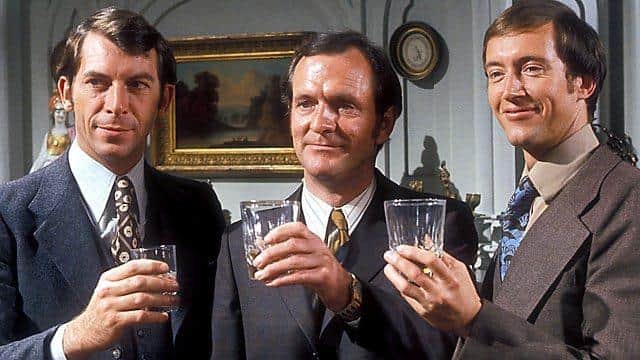 Cheers ... Richard Easton, Patrick O'Connell and Robin Chadwick were The Brothers