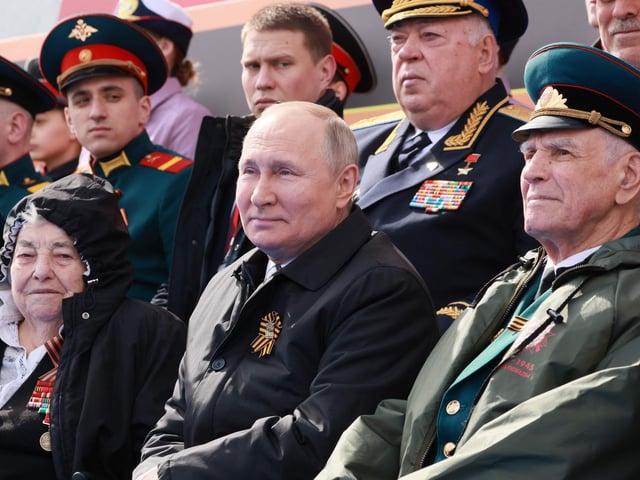 Mr Putin noted that some of the troops taking part in the parade have previously fought in Ukraine.
Photo by Mikhail Metzel