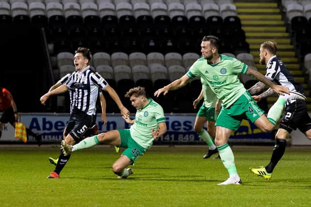 James Forrest scores to make it 2-1 Celtic against St Mirren (Photo by Craig Williamson / SNS Group)