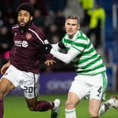 Ellis Simms made his Hearts debut against Celtic.