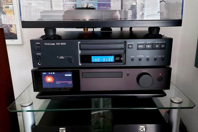 The Tascam CD-200 CD player/transport sitting above Audiolab's 9000CDT in the author's system. Picture: Scott Reid