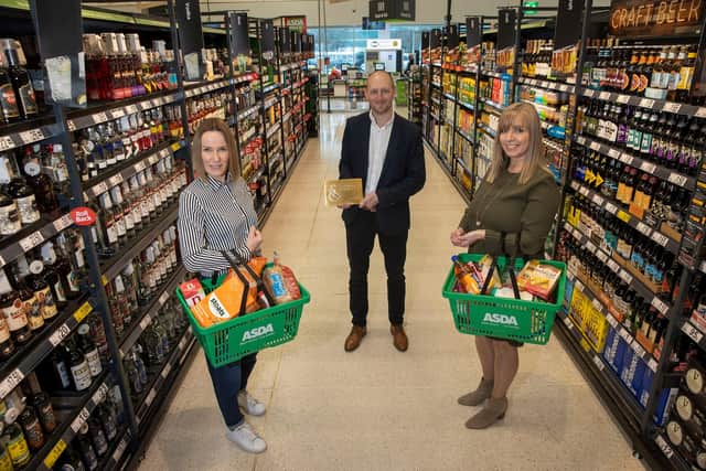 From left: Ashley Connolly of Asda, and John Davidson and Stephanie Pritchard of Scotland Food & Drink. Picture: Jeff Holmes.