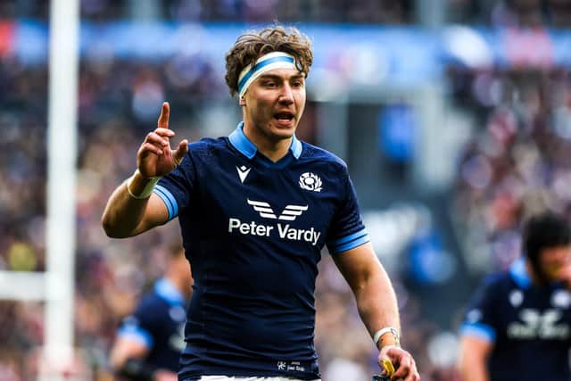 Scotland captain Jamie Ritchie during the Six Nations defeat to France in Paris. (Photo by Craig Williamson / SNS Group)