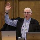 The Right Reverend Dr Martin Fair, Moderator of the General Assembly, overseeing proceedings during the General Assembly of the Church of Scotland at The Mound in Edinburgh.