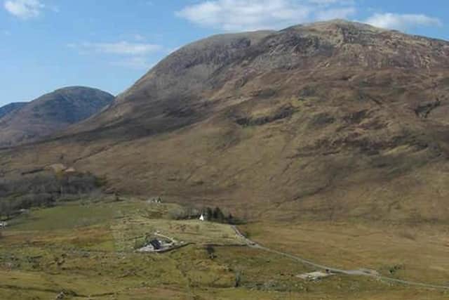 The entrance to High Pasture Cave is found in a narrow valley below  Beinn Dùbhaich, near Torrin in the south west of Skye. PIC: Creative Commons.