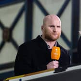 Former Celtic forward John Hartson on BT punditry duties during a UEFA Europa League Group D match between Rangers and Benfica at Ibrox Stadium, on November 26, 2020, in Glasgow, Scotland. (Photo by Alan Harvey / SNS Group)