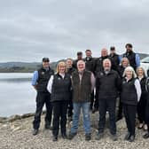 (L-R back row) Team members Cameron Allan, Mathew Munro, Ruaraidh Carmichael, Daryn Smith, Alan Robertson, Alan Rooke, Christina Simpson, Sandy Allan, Liz Hepburn, Dave Morrison and Tracey Valentine. (L-R front row) Louise Nowell, Graham Clark, Will Cox and Beverley Large.