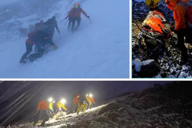 There have been 3 deaths in 5 days - these photos from Lochaber Mountain Rescue Team are all part of one non fatal rescue operation.
