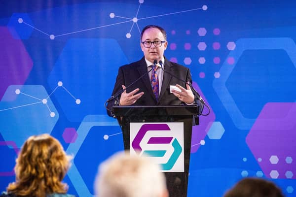 Prof John McCall speaking at the NSC launch