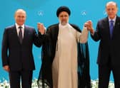 Iranian President Ebrahim Raisi met Russian President Vladimir Putin and Turkish President Recep Tayyip Erdogan in Tehran last month (Picture: Sergei Savostyanov/Sputnik/AFP via Getty Images)