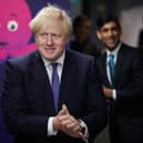 Former prime minister Boris Johnson, flanked by his then-Chancellor Rishi Sunak. Picture: PA