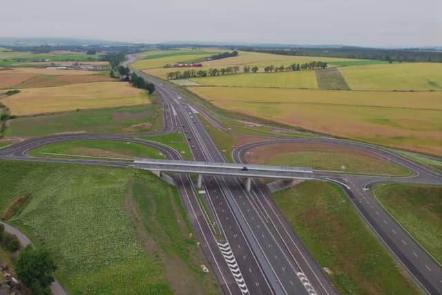 The Stanley and Tullybelton junction on the new Luncarty-Birnam dualled section of the A9. Picture: Transport Scotland