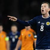 Callum McGregor will be a key figure for Scotland in the Nations League decider against Ukraine on Tuesday.  (Photo by Craig Williamson / SNS Group)