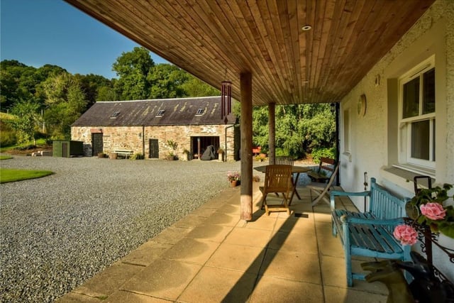 Rear patio.