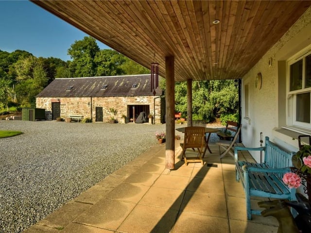 Rear patio.