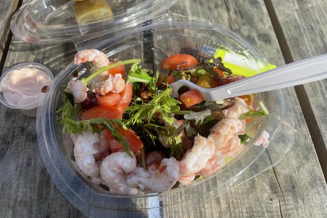 Here's one I had earlier, made with local langoustines and enjoyed while looking 'over the sea to Skye' at the Fisherman's Kitchen in Kyle of Lochalsh. Picture: Ilona Amos
