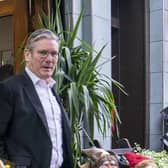 Labour Party leader Sir Keir Starmer during a visit to the Stalks & Stem store, a small business in Shawlands, Glasgow.