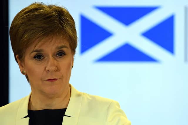 Scotland's First Minister Nicola Sturgeon holds a briefing on the coronavirus COVID-19 outbreak. (Getty Images)