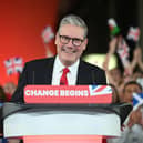 Keir Starmer delivers a speech during a victory rally at the Tate Modern in London (Photo by JUSTIN TALLIS / AFP) (Photo by JUSTIN TALLIS/AFP via Getty Images)