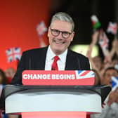 Keir Starmer delivers a speech during a victory rally at the Tate Modern in London (Photo by JUSTIN TALLIS / AFP) (Photo by JUSTIN TALLIS/AFP via Getty Images)