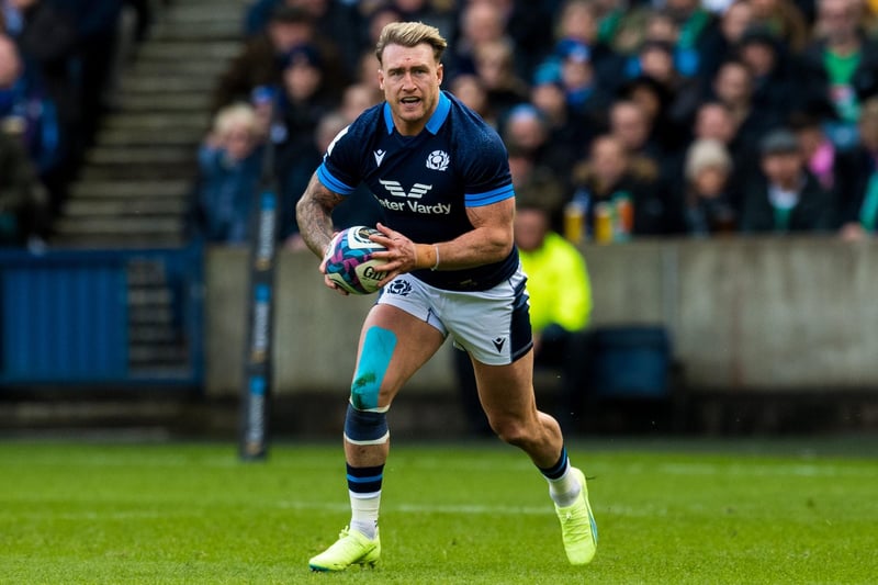 Stuart Hogg in action during his 100th and last appearance for Scotland, against Ireland in the 2023 Guinness Six Nations. He has reversed his decision to retire.  (Photo by Ross Parker / SNS Group)