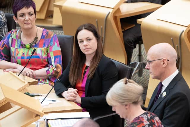 Kate Forbes came under pressure at FMQS (Photo by Lesley Martin/PA Wire)