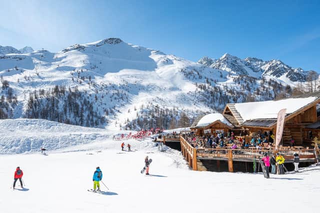A snowy Serre Chevalier scene