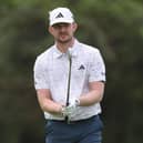 Connor Syme sizes up a shot in the opening round of the SDC Championship at St Francis Links in South Africa. Picture: Warren Little/Getty Images.