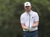 Connor Syme sizes up a shot in the opening round of the SDC Championship at St Francis Links in South Africa. Picture: Warren Little/Getty Images.
