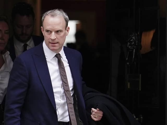 Dominic Raab has resigned as Deputy Prime Minister and Justice Secretary (Picture: Jordan Pettitt/PA)