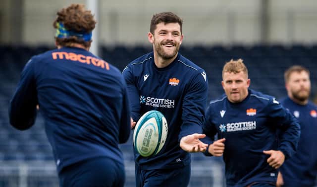 Blair Kinghorn was back training with Edinburgh on Tuesday after a gruelling journey. (Photo by Ross Parker / SNS Group)
